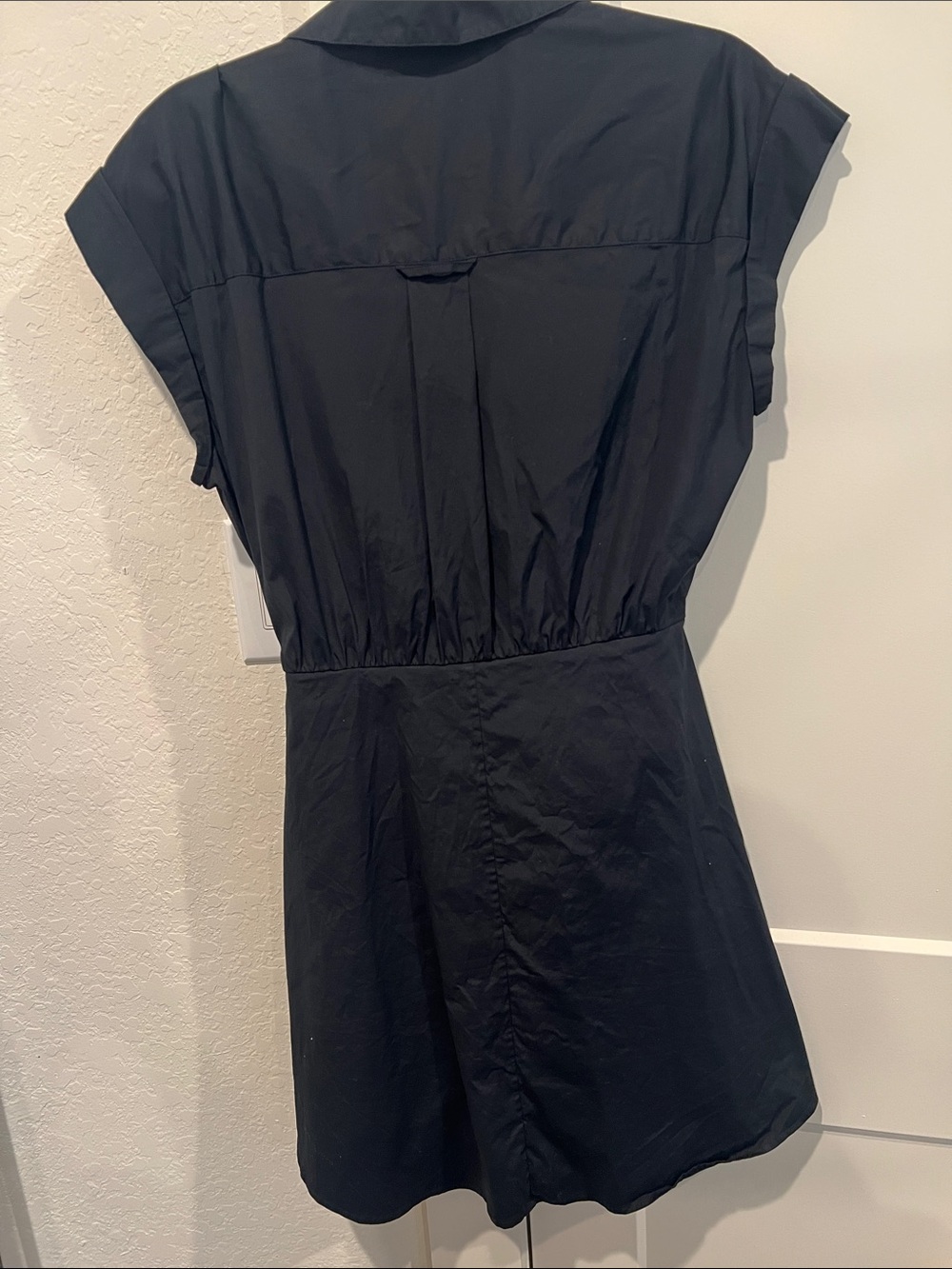 Veronica Beard Black Tie-Waist Shirt dress - Picture 2 of 3